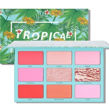 3ss Tropiacal Makeup Palette 9 Colors Blush Palette Contour Highlighter Palette Matte Powder Shimmer Face Bronzer Palette